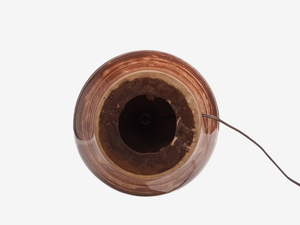 Gordon & Jane Martz, Large Table Lamp, Brown Glazed Ceramic, USA, 1960s