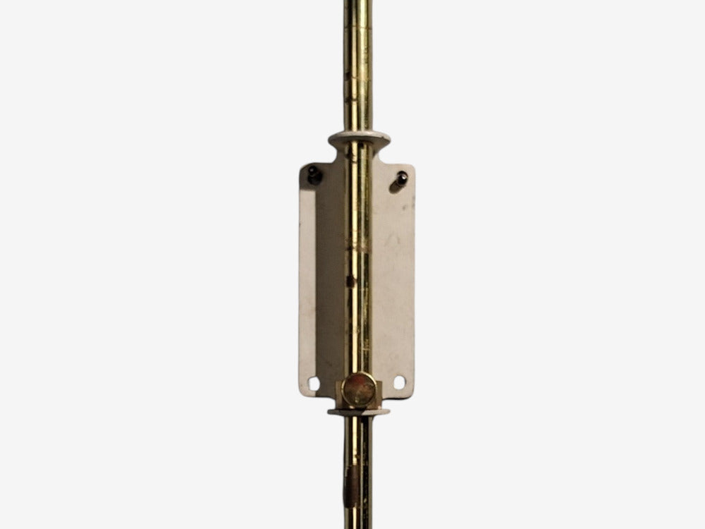 Swedish Modern, Adjustable Wall Light, Brass, Red Lacquered Metal, Sweden, 1940s