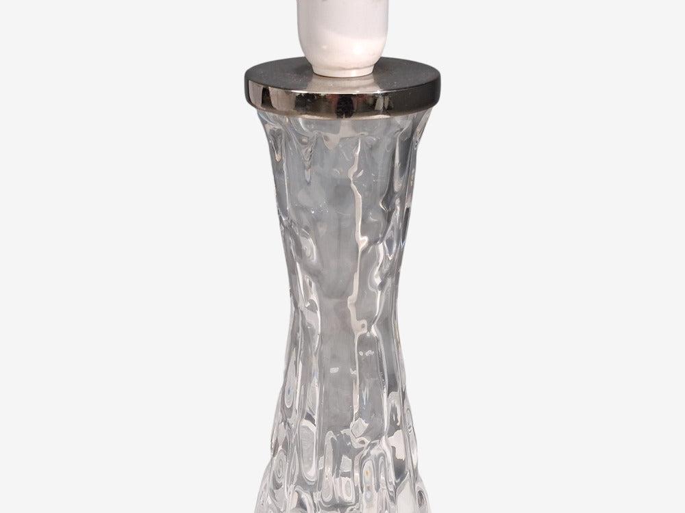 Carl Fagerlund, Table Lamps, Textured Glass, Chrome, Sweden, 1960s