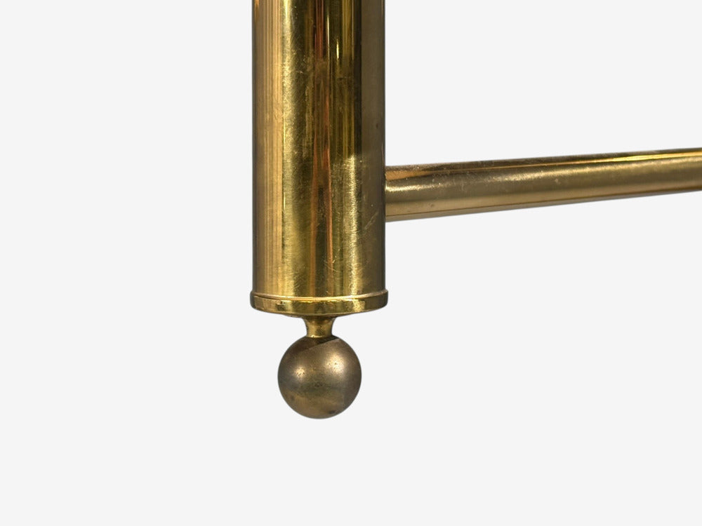 Bergboms, Swedish Modern, Floor Lamps, Brass, Fabric, Sweden, 1960s