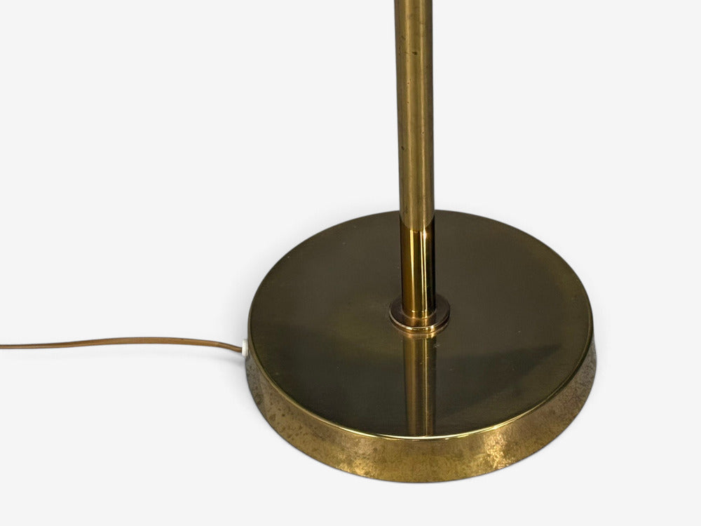 Bergboms, Swedish Modern, Floor Lamps, Brass, Fabric, Sweden, 1960s
