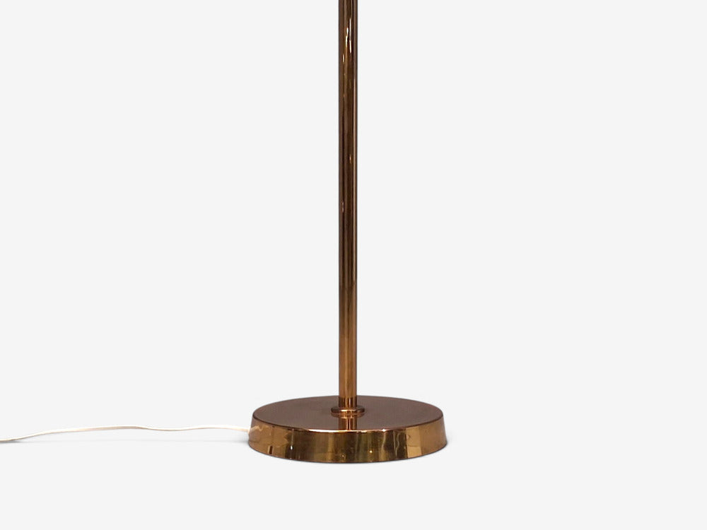 Bergboms, Swedish Modern, Floor Lamp, Brass, Fabric, Sweden, 1960s