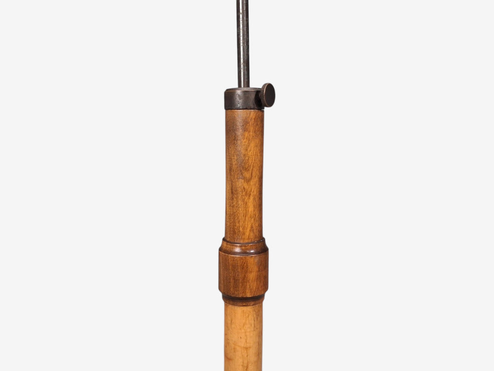 Swedish Art Deco, Adjustable Floor Lamp, Birch, Metal, Sweden, 1930s