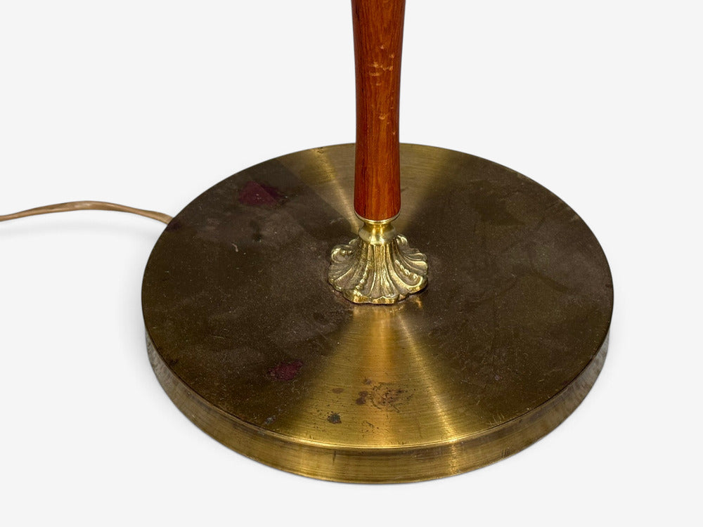 EAE, Swedish Modern, Adjustable Floor Lamp, Teak, Brass, Sweden, 1950s