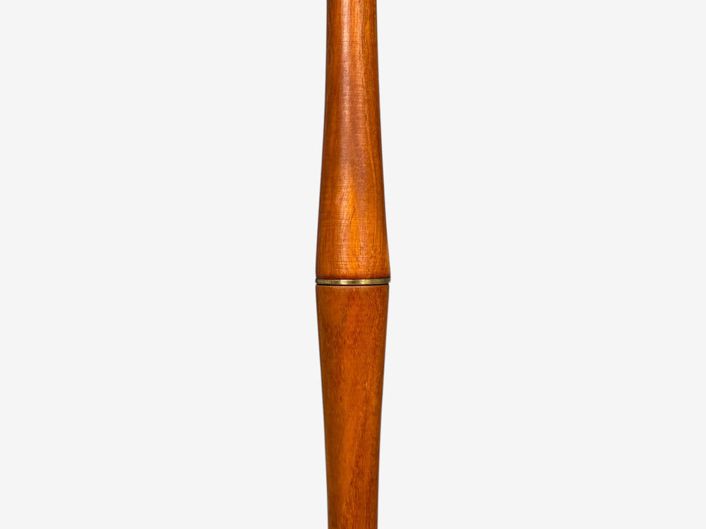 EAE, Swedish Modern, Adjustable Floor Lamp, Teak, Brass, Sweden, 1950s