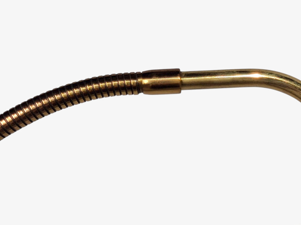 AJH, Swedish Modern, Adjustable Wall Light, Brass, Pleated Fabric, Sweden, 1950s