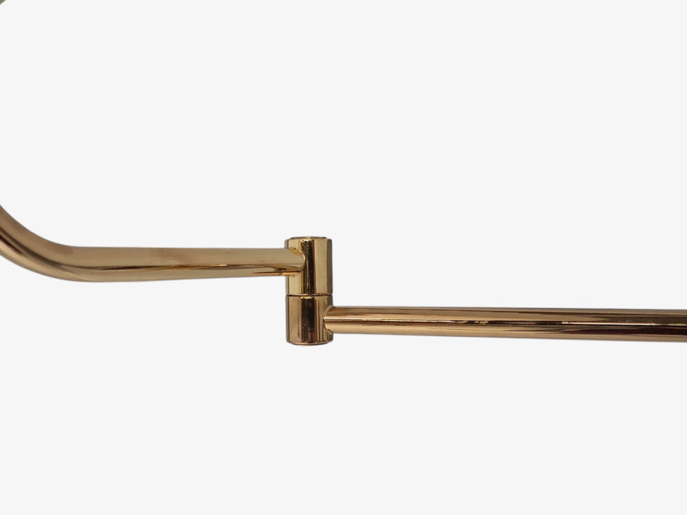 Fagerhults, Articulating Wall Light, Brass, Fabric, Sweden, 1980s