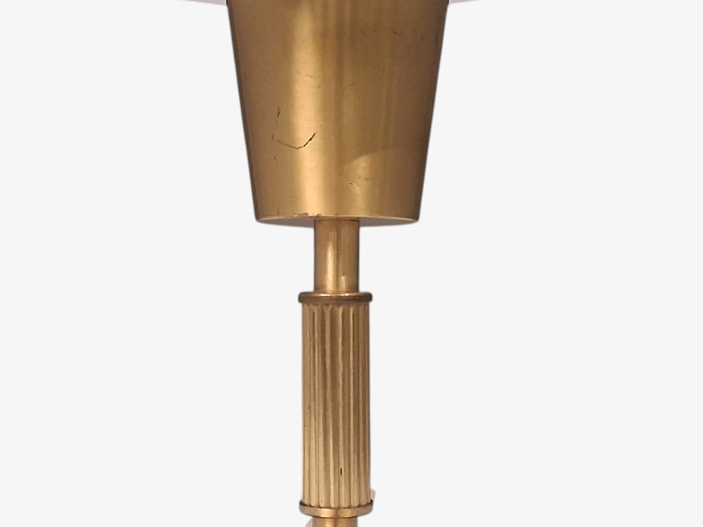 Ibe-Konst Ystad, Table Lamp, Brass, Opaque Glass, Sweden, 1950s