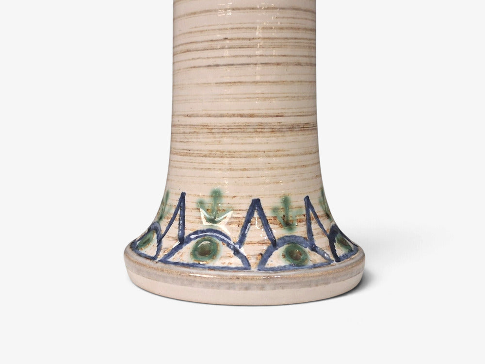 Arne Finne, Table Lamp, Cream Glazed Stoneware, Denmark, 1960s