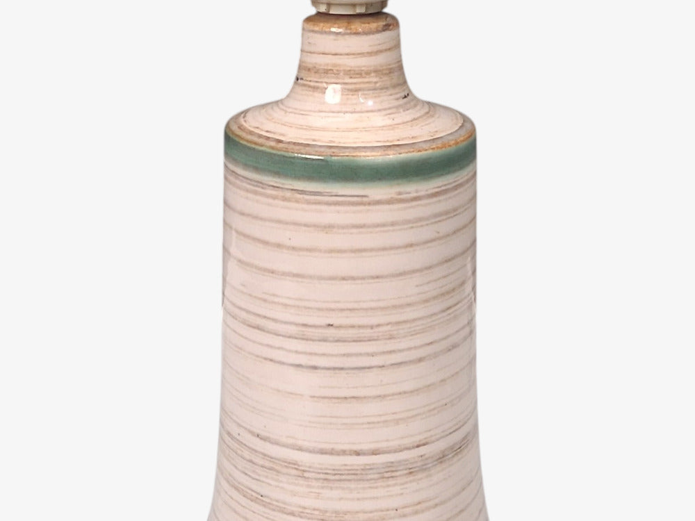 Arne Finne, Table Lamp, Cream Glazed Stoneware, Denmark, 1960s