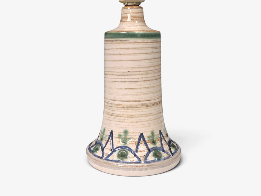 Arne Finne, Table Lamp, Cream Glazed Stoneware, Denmark, 1960s