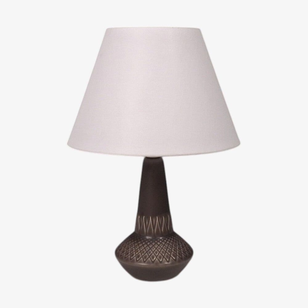 Einar Johansen, Table Lamp, Brown Stoneware, Denmark, 1960s
