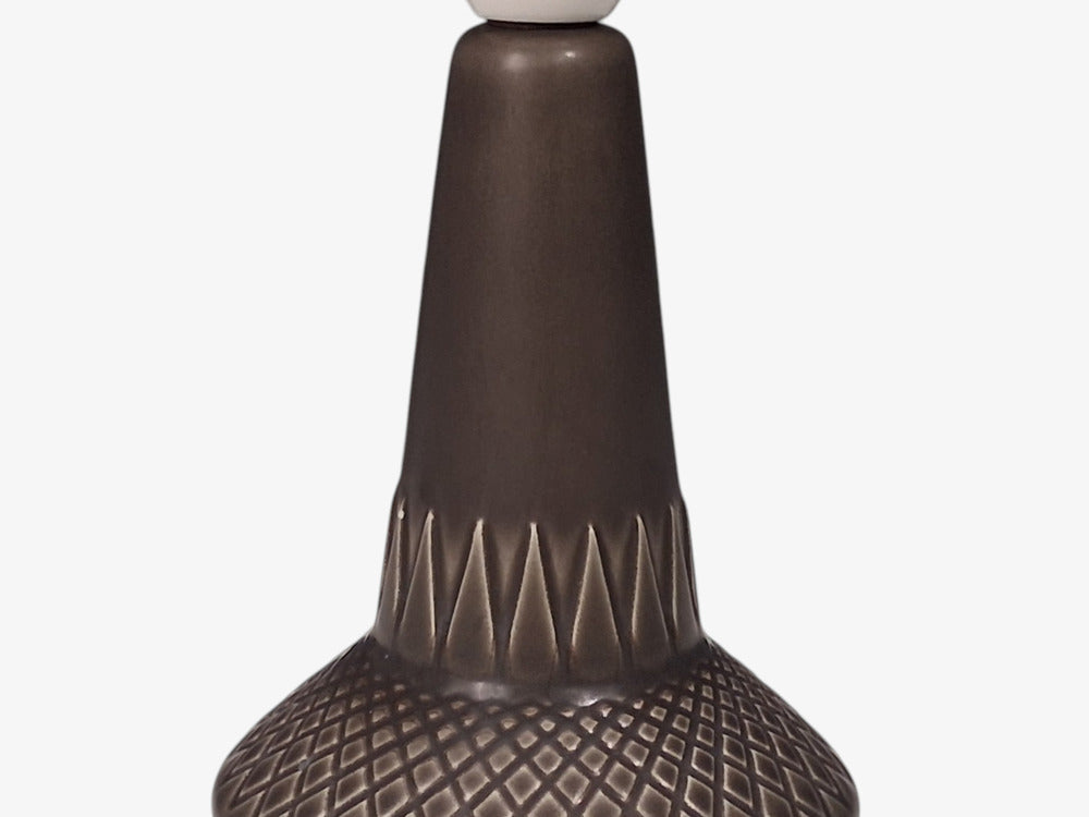 Einar Johansen, Table Lamp, Brown Stoneware, Denmark, 1960s