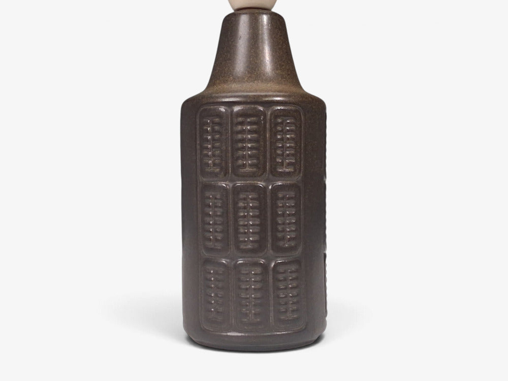 Søholm Stentøj, Table Lamp, Brown Glazed Stoneware, Denmark, 1960s
