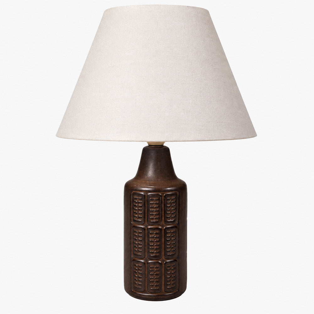 Søholm Stentøj, Table Lamp, Brown Glazed Stoneware, Denmark, 1960s