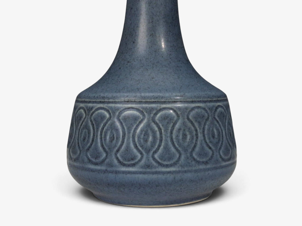 Søholm Stentøj, Table Lamps, Blue Glazed Stoneware, Denmark, 1960s