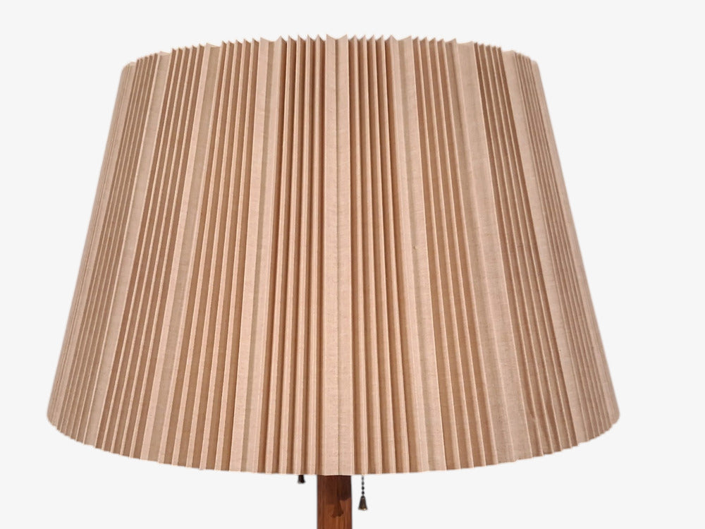 Edward Wormley, Rare Snack Floor Lamp, Wood, Brass, United States, 1940s