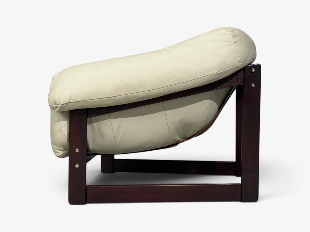 Percival Lafer, MP-93 Lounge Chairs, Rosewood, Leather, Brazil, 1960s