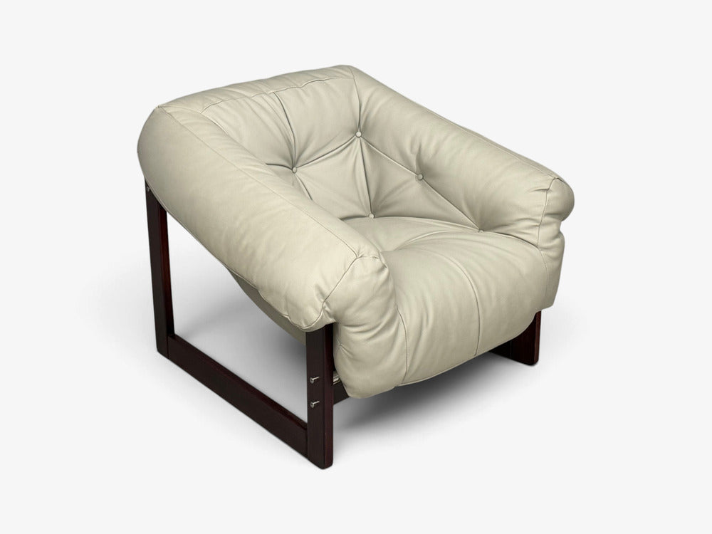 Percival Lafer, MP-93 Lounge Chairs, Rosewood, Leather, Brazil, 1960s