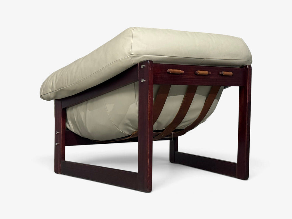 Percival Lafer, MP-93 Lounge Chairs, Rosewood, Leather, Brazil, 1960s