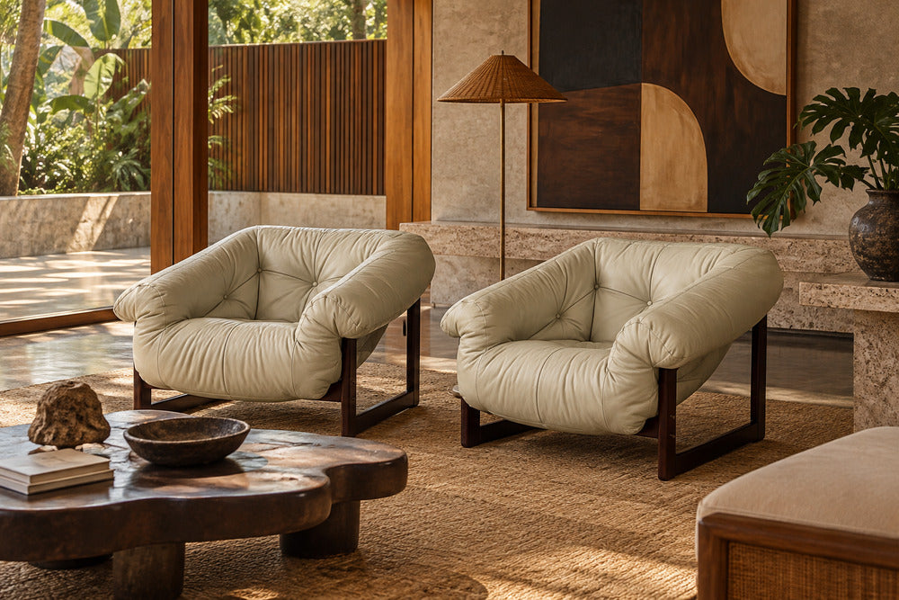 Percival Lafer, MP-93 Lounge Chairs, Rosewood, Leather, Brazil, 1960s
