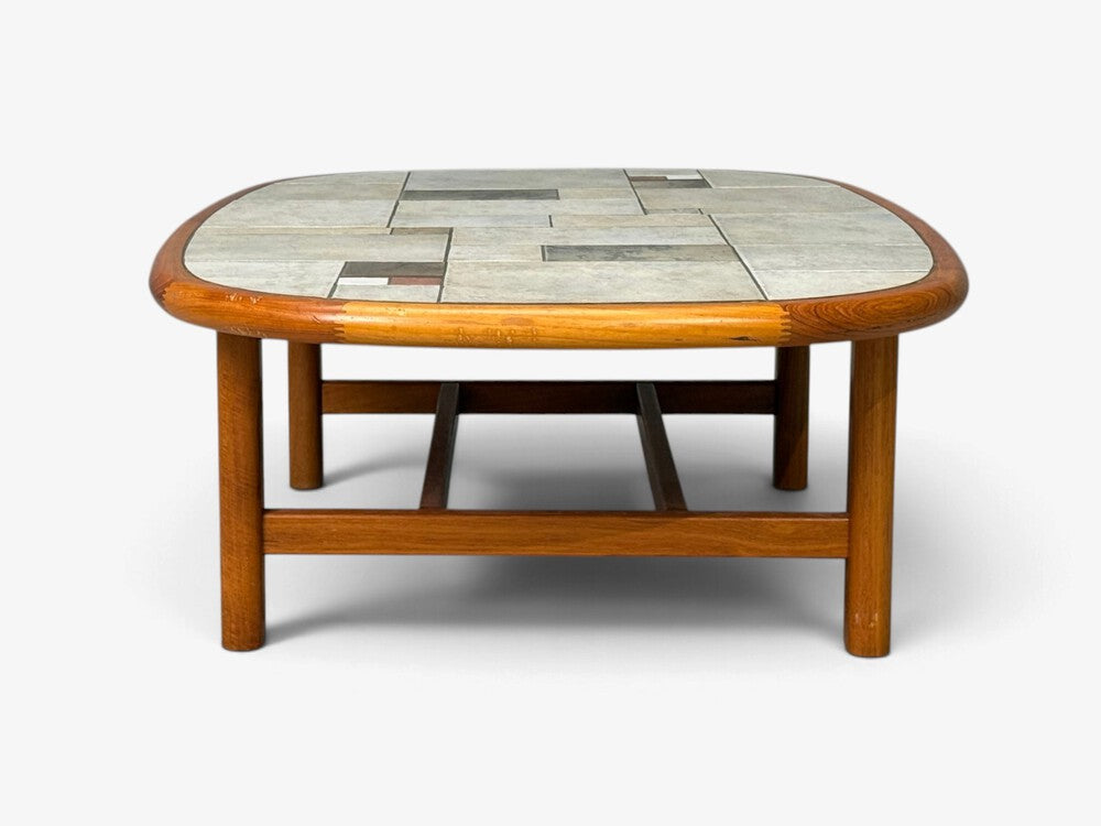 Gangso Møbler, Danish Modern, Coffee Table, Teak, Mosaic Tile, Denmark, 1970s