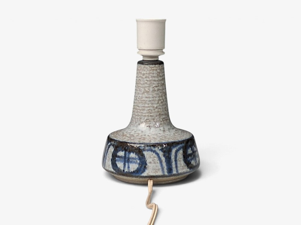 Erika Noomi Backhausen, Table Lamps, Blue and Gray Ceramic, Denmark, 1960s