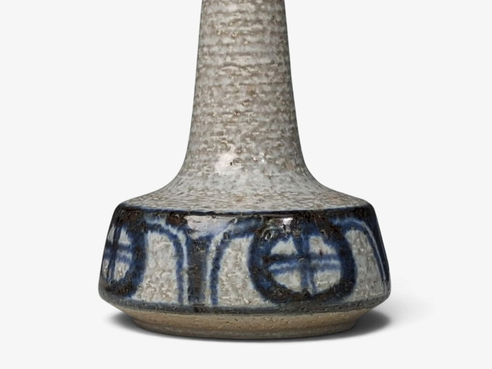 Erika Noomi Backhausen, Table Lamps, Blue and Gray Ceramic, Denmark, 1960s