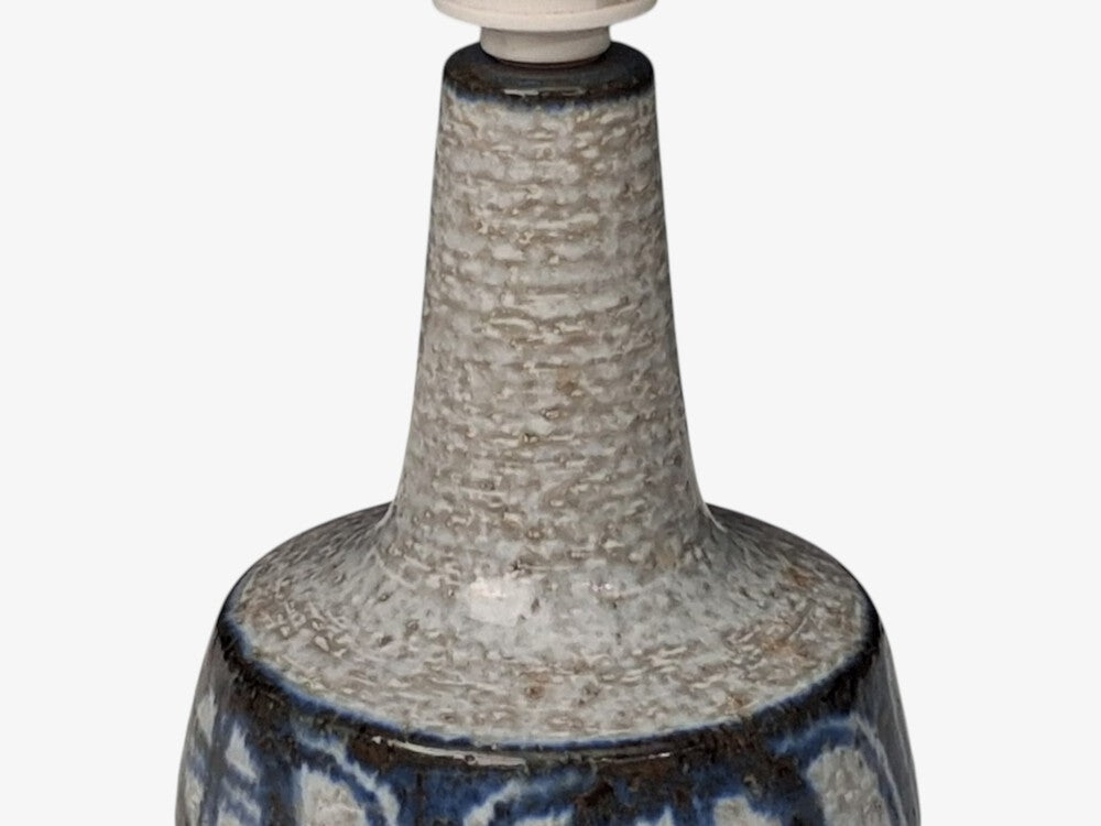 Erika Noomi Backhausen, Table Lamps, Blue and Gray Ceramic, Denmark, 1960s