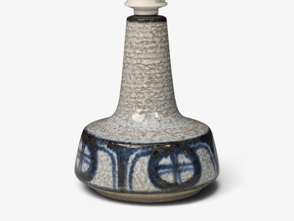 Erika Noomi Backhausen, Table Lamps, Blue and Gray Ceramic, Denmark, 1960s