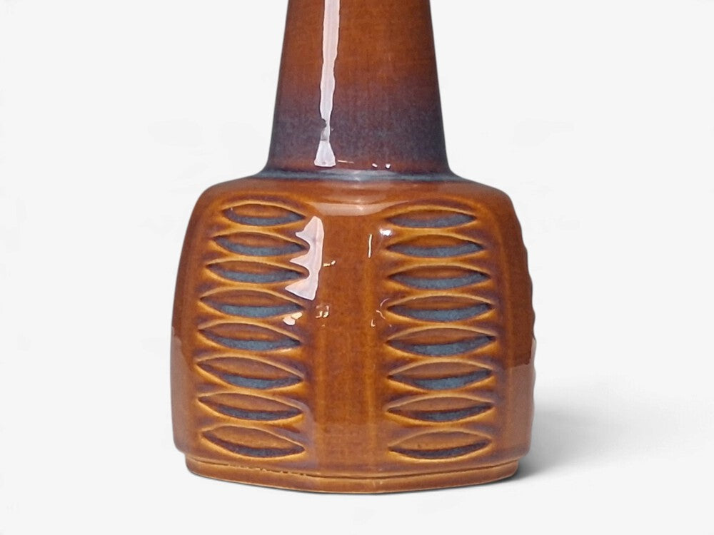 Einar Johansen, Table Lamps, Amber Glazed Stoneware, Denmark, 1960s