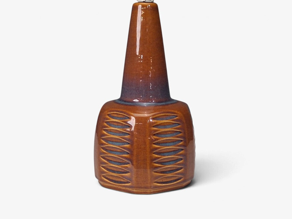 Einar Johansen, Table Lamps, Amber Glazed Stoneware, Denmark, 1960s