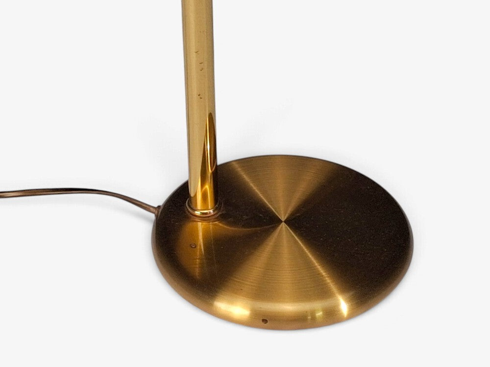 Swedish Modern, Articulating Table Lamp, Solid Brass, Sweden, 1980s