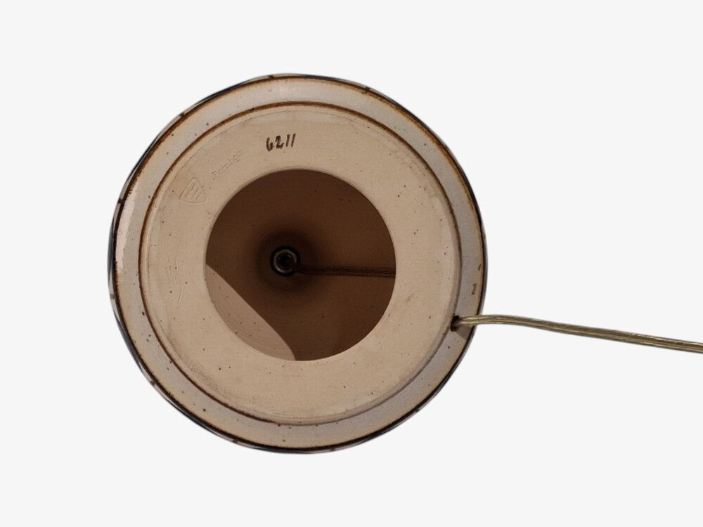 Marianne Starck, Table Lamp, Cream Glazed Ceramic, Denmark, c. 1960s