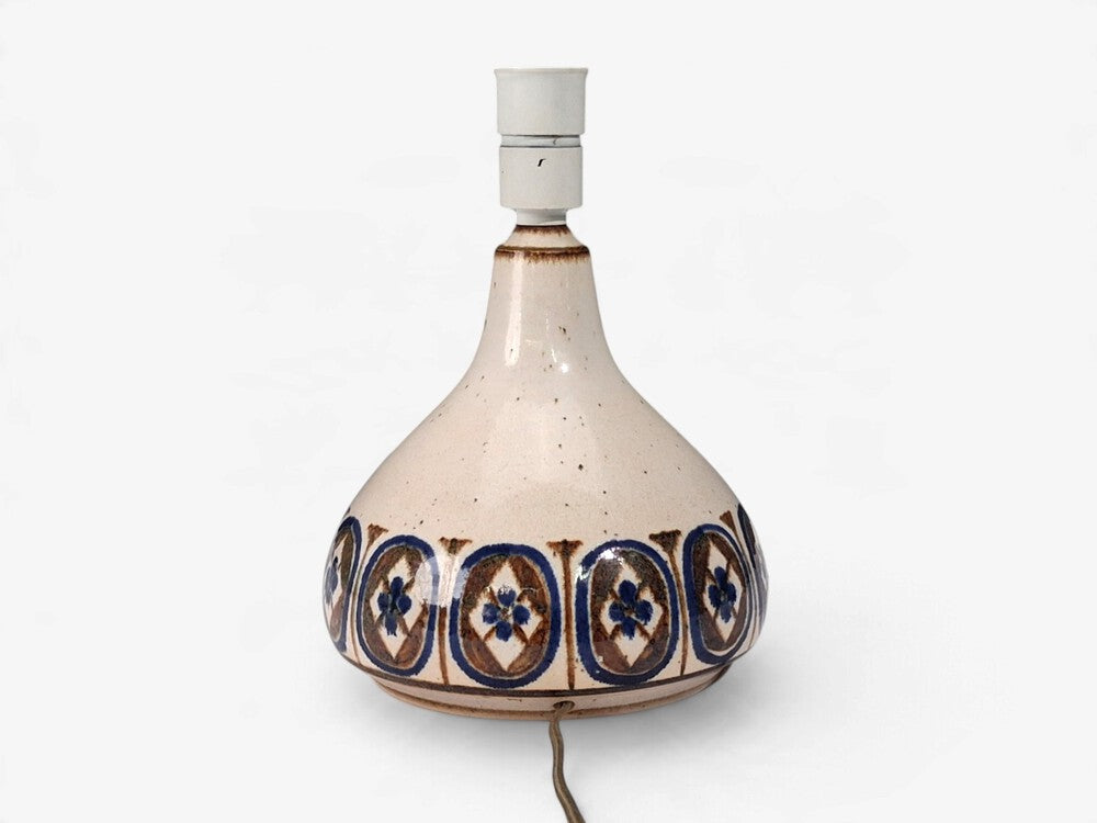 Marianne Starck, Table Lamp, Cream Glazed Ceramic, Denmark, c. 1960s