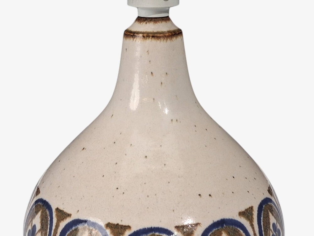 Marianne Starck, Table Lamp, Cream Glazed Ceramic, Denmark, c. 1960s