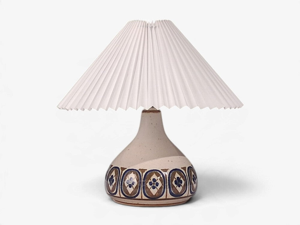 Marianne Starck, Table Lamp, Cream Glazed Ceramic, Denmark, c. 1960s