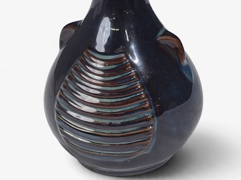 Søholm Stentøj, Danish Modern Table Lamp, Blue Stoneware, Denmark, 1960s
