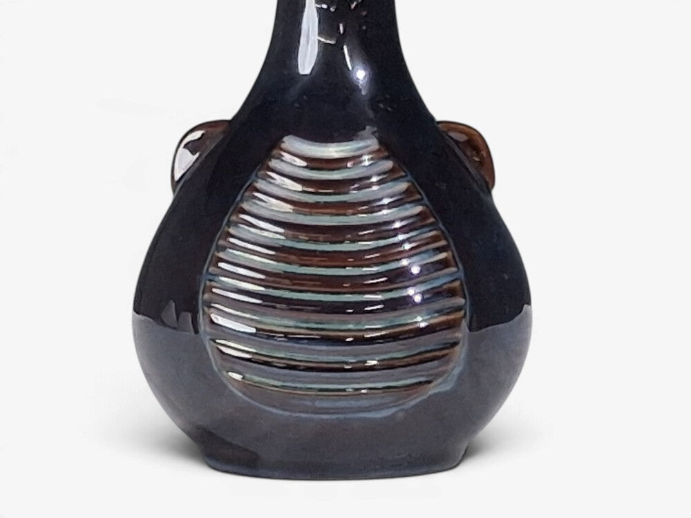 Søholm Stentøj, Danish Modern Table Lamp, Blue Stoneware, Denmark, 1960s