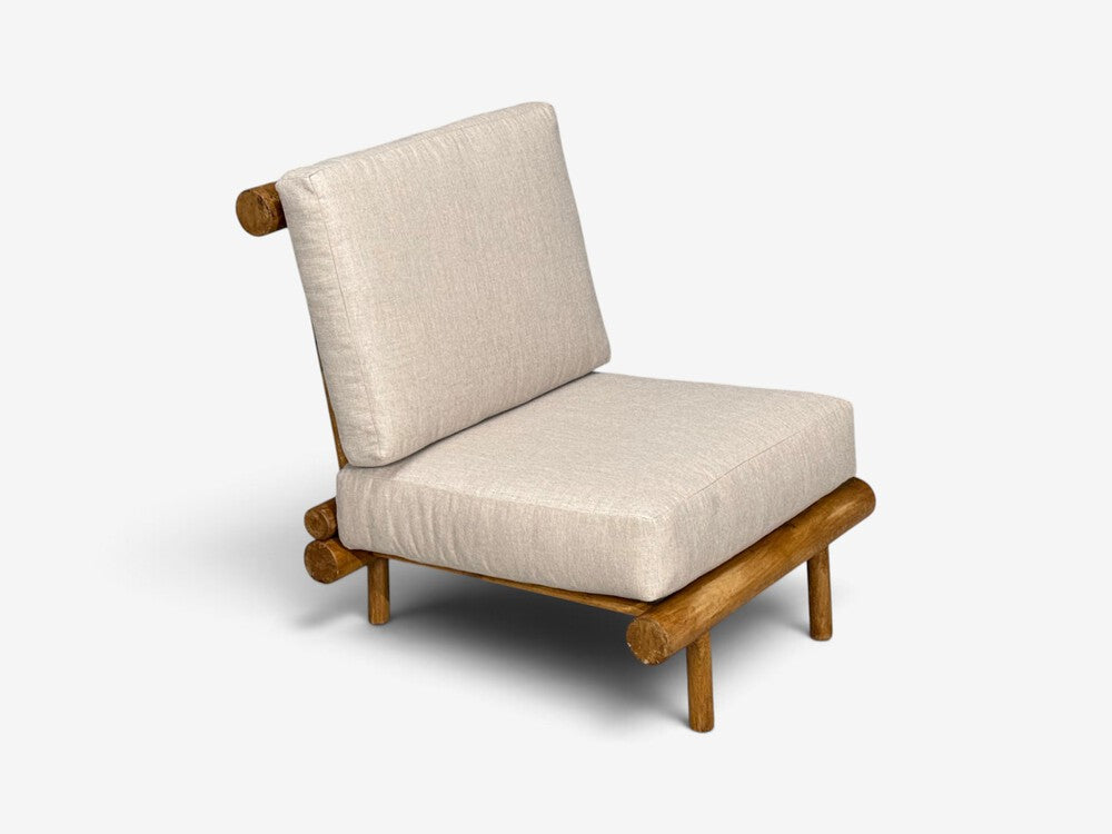 Charlotte Perriand, Rare 'La Cachette' Lounge Chairs, Oak, Fabric, France, 1960s