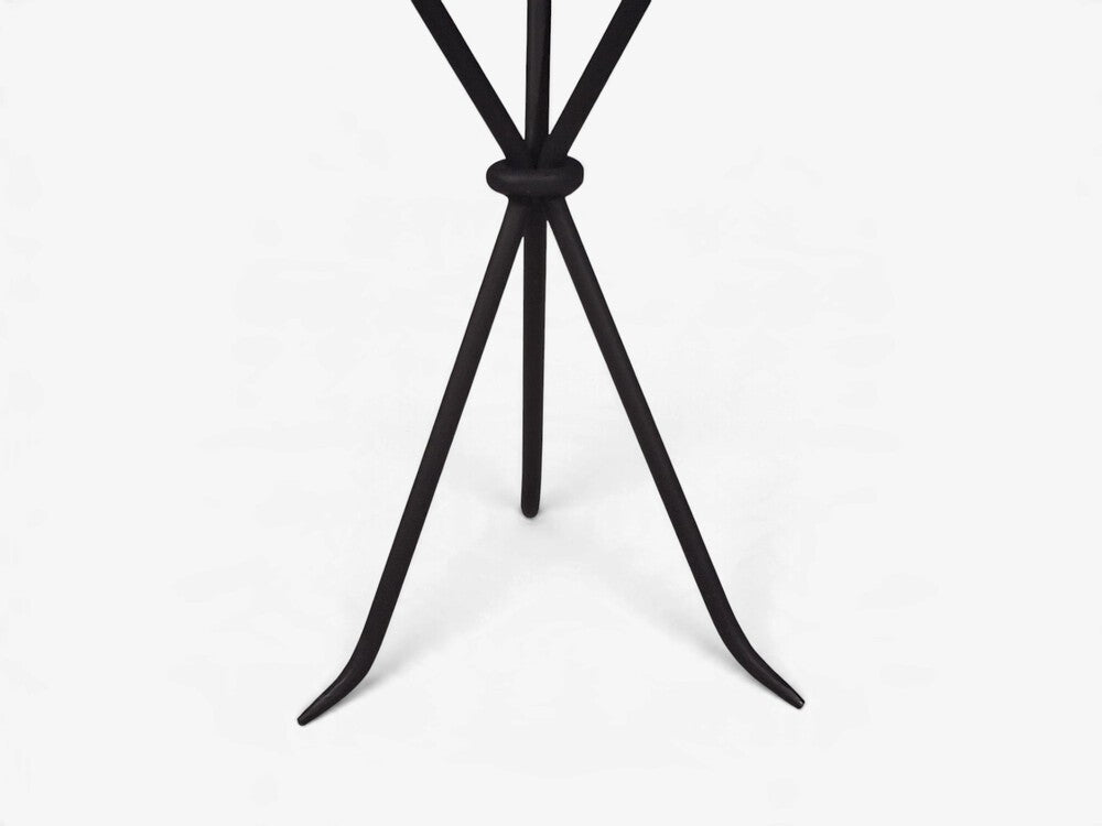 Jean-Michel Frank Style, Side Tables, Painted Iron, Travertine, 20th c.