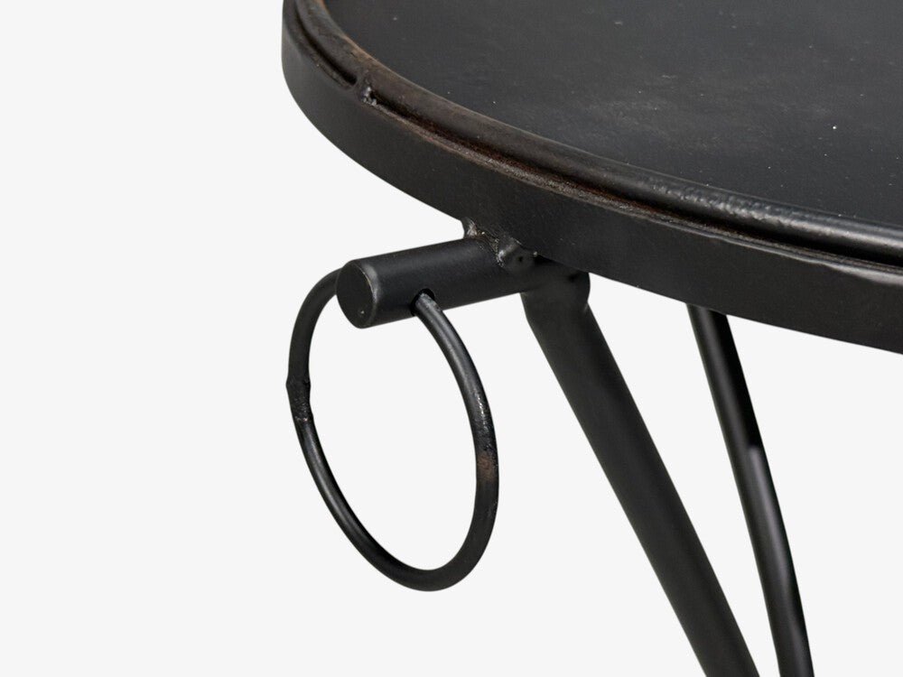 Jean-Michel Frank Style, Side Tables or Gueridons, Painted Iron, 20th c.