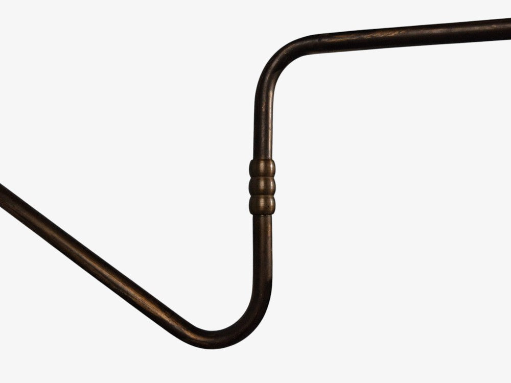 Danish Modern, Articulating Wall Sconce, Brass, Beech Wood, Denmark, 1940s