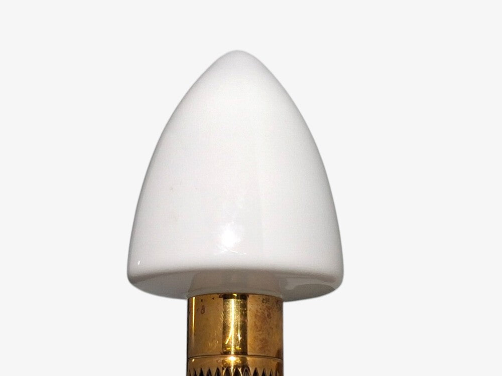 Hans-Agne Jakobsson, Wall Sconce, Brass, Opaline Glass, Sweden, 1960s
