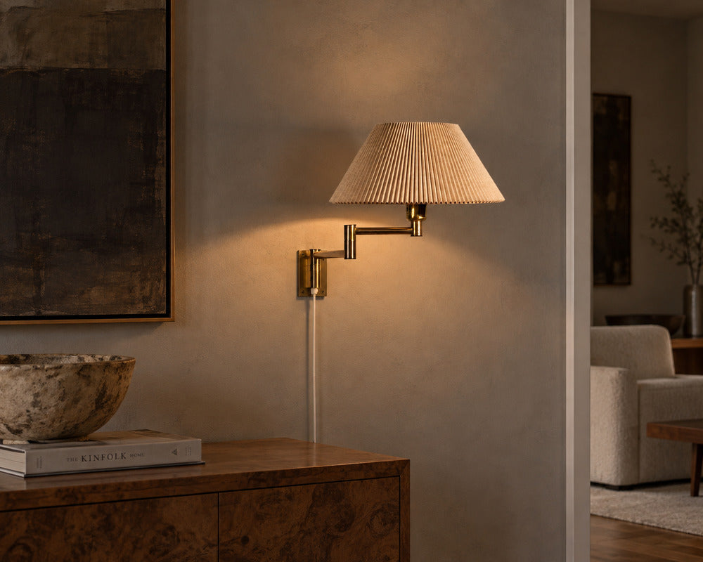 Fagerhults Belysning AB, Articulating Wall Light, Brass, Sweden, 1960s