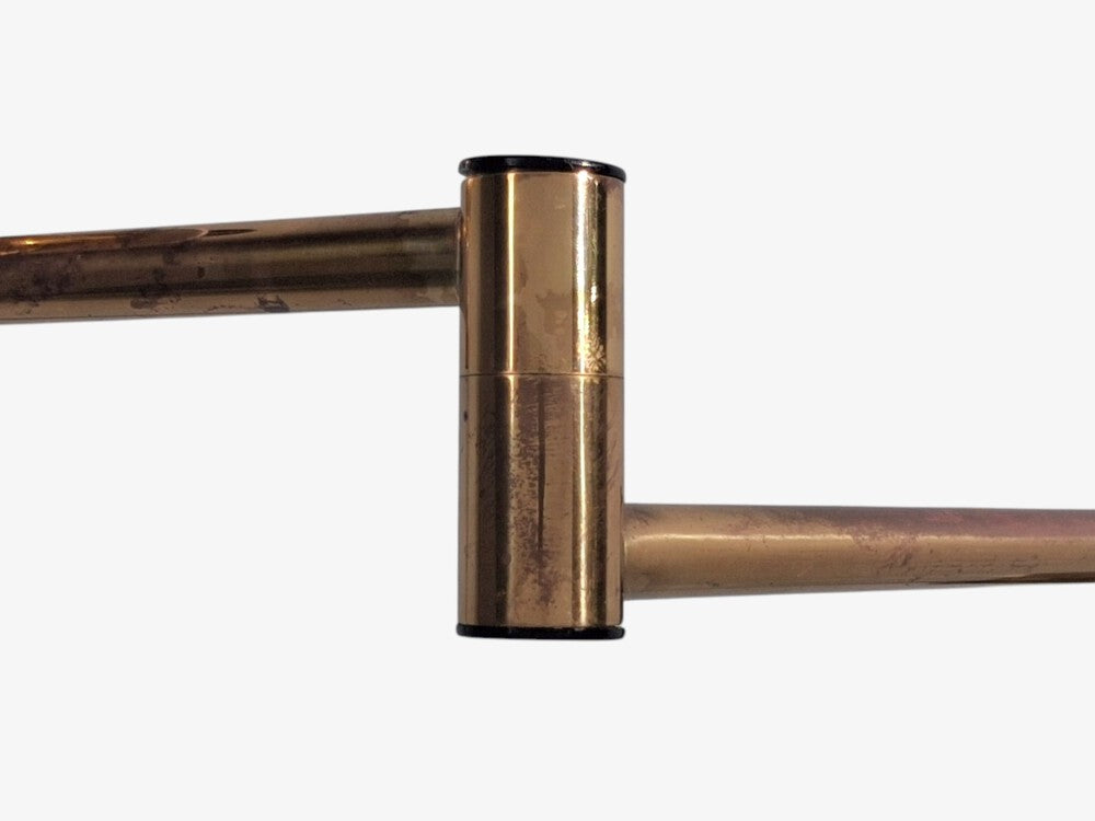 Fagerhults Belysning AB, Articulating Wall Light, Brass, Sweden, 1960s