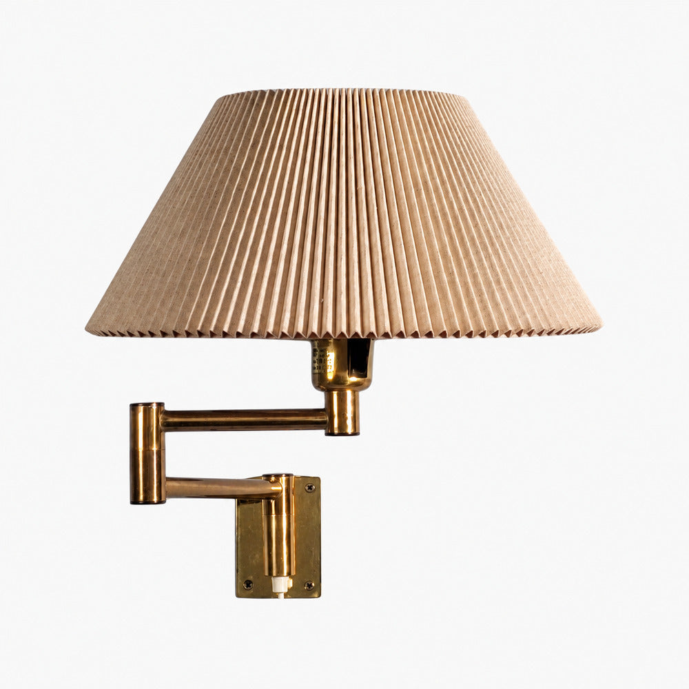Fagerhults Belysning AB, Articulating Wall Light, Brass, Sweden, 1960s