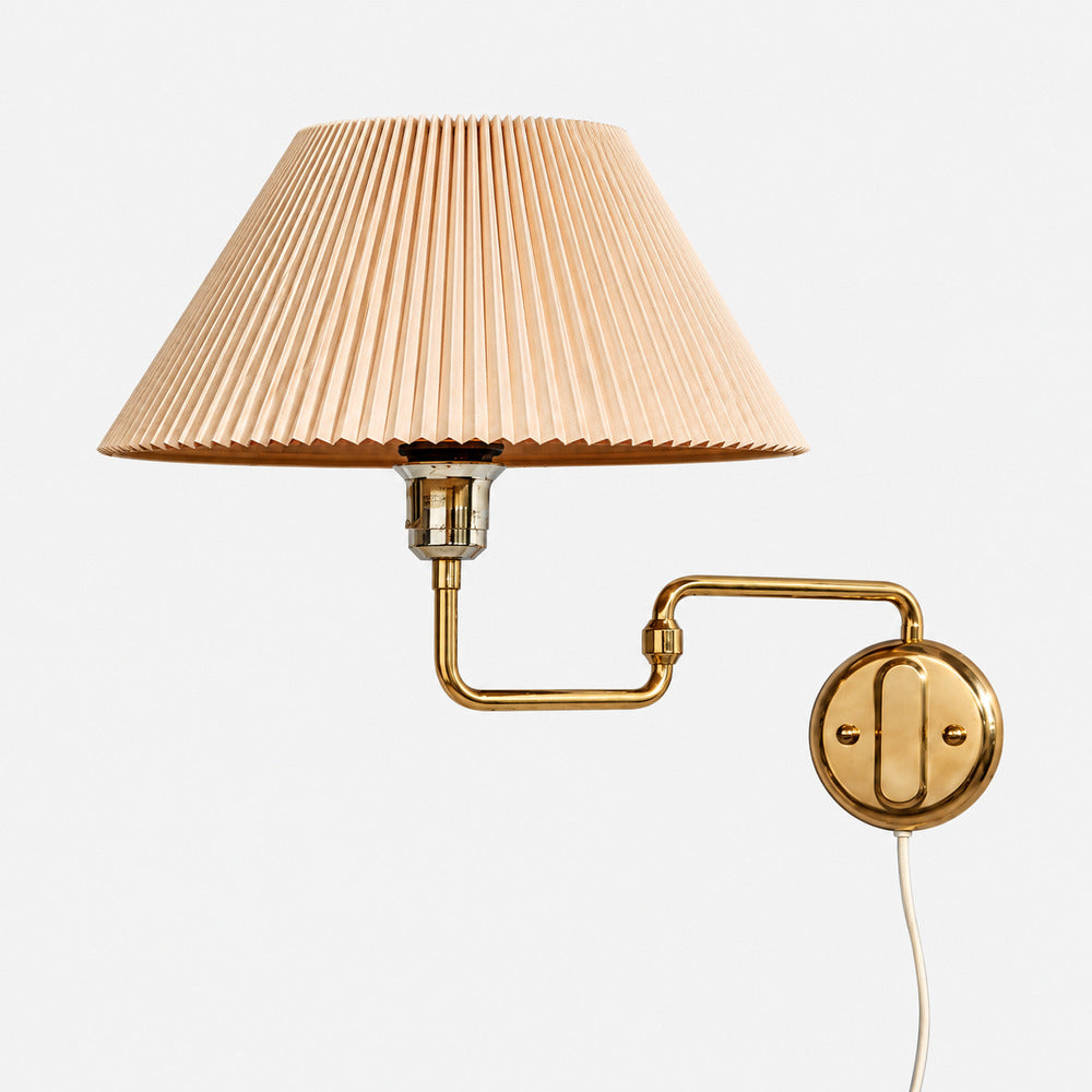 RAF, Swedish Modern, Articulating Wall Light, Brass, Sweden, 1970s