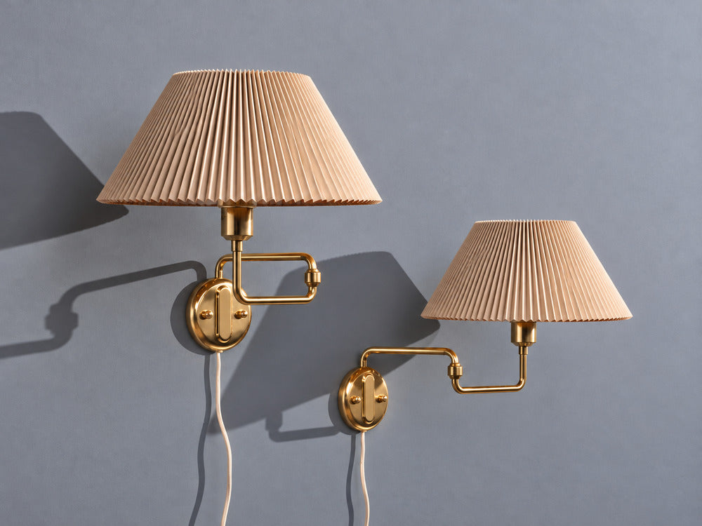 RAF, Articulating Wall Sconces, Brass, Gilt Metal, Sweden, 1970s