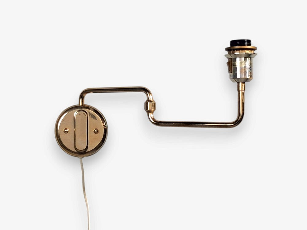 RAF, Articulating Wall Sconces, Brass, Gilt Metal, Sweden, 1970s